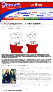 Carter Crash, revue de presse, Les Enjoliveuses, blog, voiture femme