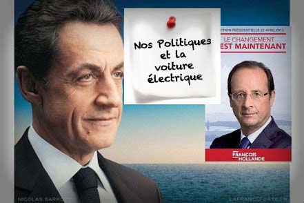 François Hollande, Nicolas Sarkozy, voiture électrique, Elysées, politique