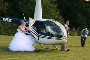 Hélicoptère, mariage, robe de mariée, amour, idée, voiture de femme, voiture de mariage