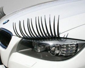 voiture, car lashes, phares, faux cils, glamour
