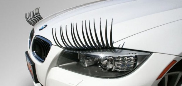 voiture, car lashes, phares, faux cils, glamour