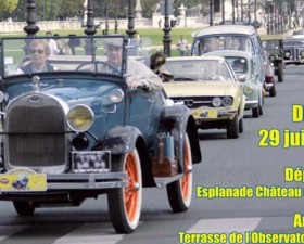 Paris estivale, vieiiles voitures, vincennes en ancienne, traversée, meudon