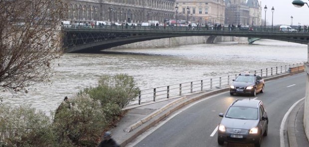 fermeture des berges, voie rapide, paris, quai, berge, travaux, piétons, delanoé, ayrault