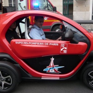 Pompier, renault, Twizy, ZE, véhicule électrique, test, flic