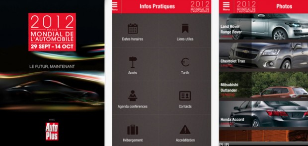 Mondial de l'auto, 2012, Paris, application iphone, pratique,