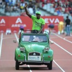 Usain Bolt, citroën, 2CV, stade de France, athlétisme