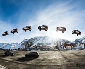 Guerlain Chicherit, saut en longueur, saut voiture, Tignes