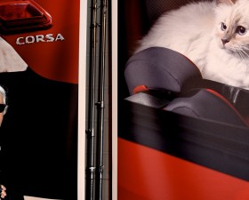 karl lagerfeld, choupette, chat, calendrier, opel, corsa, calendrier opel