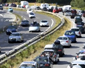 trafic du week-end, bouchon, embouteillage, ascension, jour férié, prevision trafic