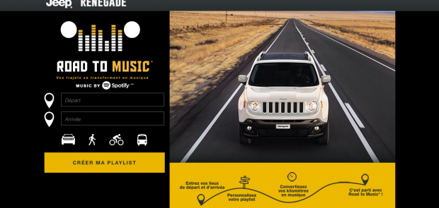 jeep, renegade, spotify, musique, kilometre