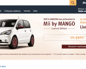 vente voiture internet, amazon, seat, mii, seat mii, vente en ligne, achat voiture, bon plan voiture