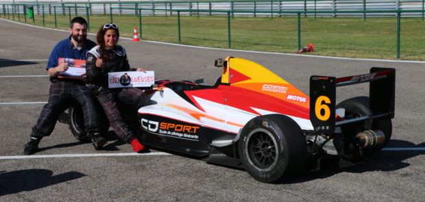 aliette hebert, julien therond, CD Sport, monoplace, formule renault, circuit, stage de pilotage, concours, circuit du laquais