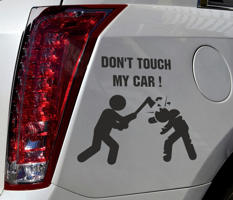 Sticker voiture humour