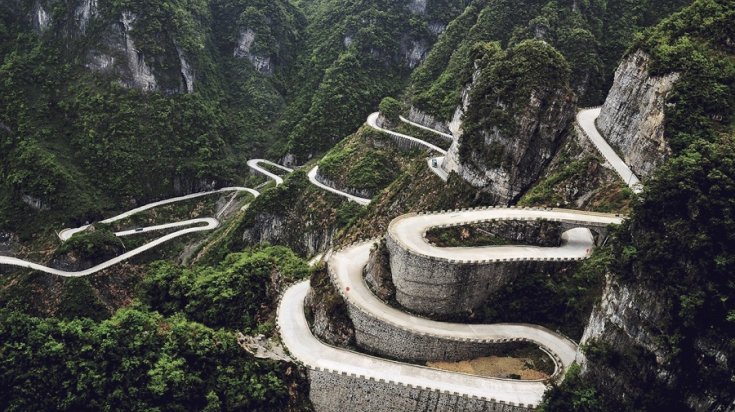 plus belles routes du monde, plus beaux cols du monde, chine, route de tianmen