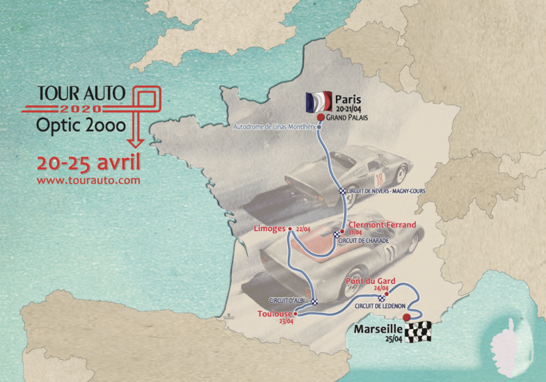 Tour auto, Tour Auto 2020, voitures anciennes, sport auto, rallye historique, parcours