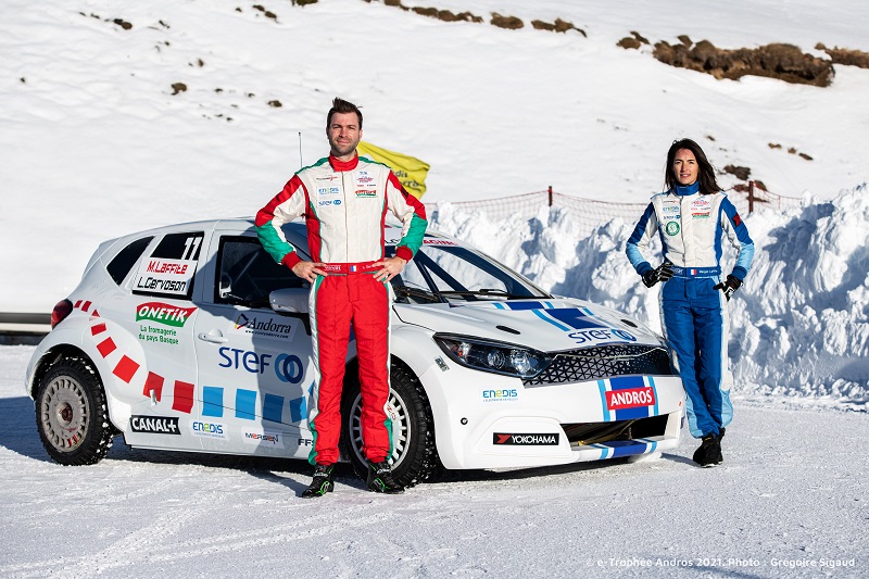 trophee andros, course auto, course sur glace, margot lafitte, clementine lhoste, serre-chevalier