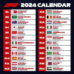 Grand Prix, Grand Prix F1, calendrier 2024, calendrier F1, formule 1, F1, pilote F1
